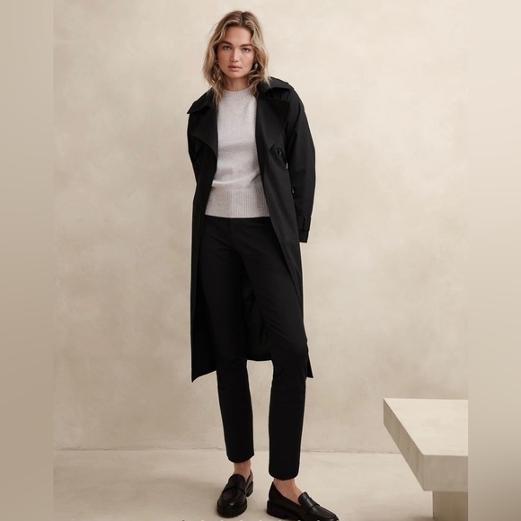 NWT! Banana Republic Black Curvy Sloan Slim Ankle Pant - Multiple 🧡 - Picture 1 of 4